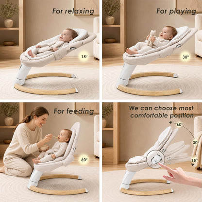 TimChic - Columpio para bebé con balanceo automático, 5 movimientos...