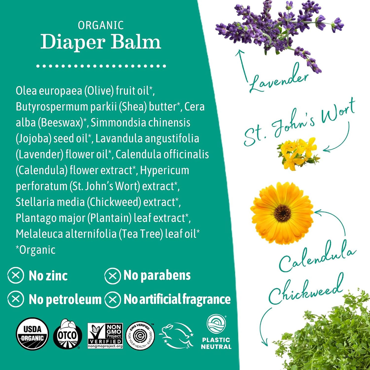 Earth Mama Bálsamo de pañales orgánico de tamaño económico | Crema...