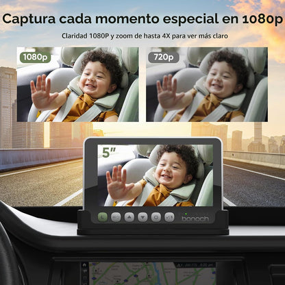 bonoch Monitor de bebé de doble uso para el hogar 2 en 1, visión cl...