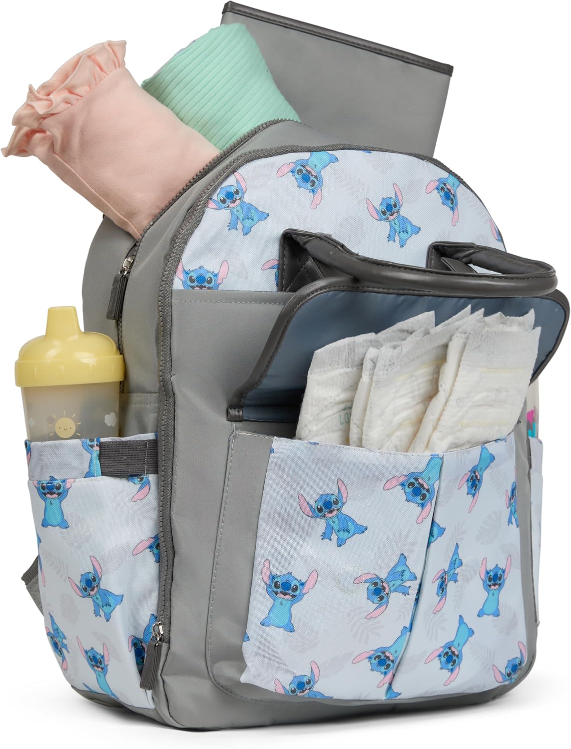 Disney Mochila para pañales con cambiador Stich \u2013 Bolsa de beb...