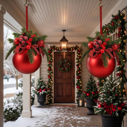 Foilswirl 2 adornos de bola de Navidad grandes de 10 pulgadas para...
