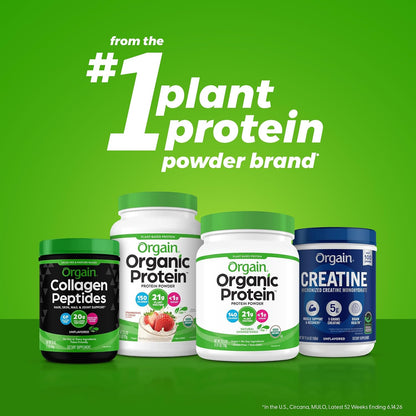 Orgain Proteína en polvo orgánica a base de plantas, dulce de azúca...