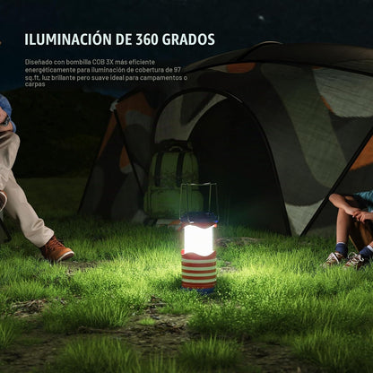 Lichamp Linterna LED de camping, paquete de 4 linternas alimentadas...