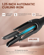 Rizador ondulado antiquemaduras para el cabello, rizador automático...