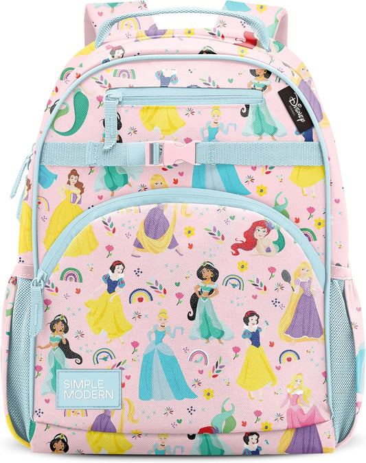 Simple Modern Disney Princess Kids Mochila para escuela, niñas, niñ...