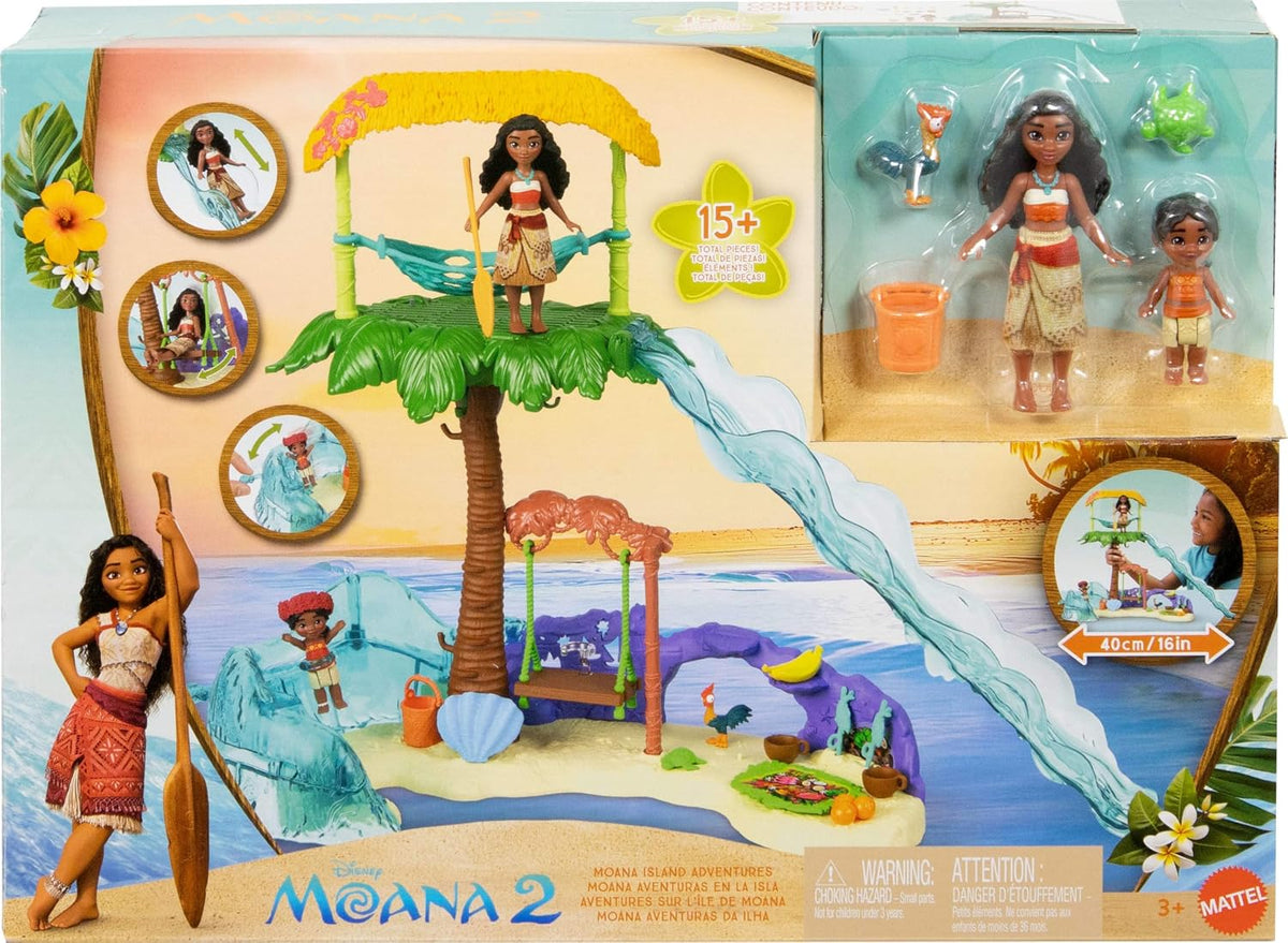 Mattel Disney Moana 2 Juguetes, Set de juego de aventura en la isla...