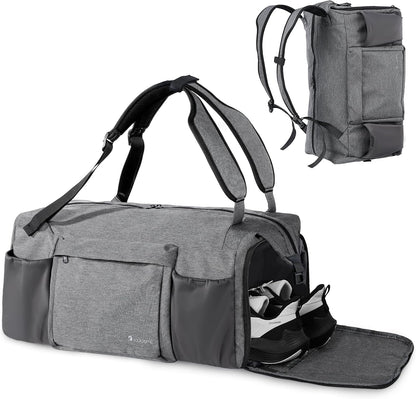 Kookoomia Mochila de gimnasio con compartimento para zapatos y bols...