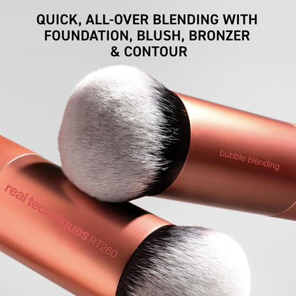 Real Techniques, brocha de maquillaje Bubble Blending, brocha multi...