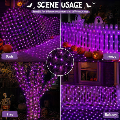 DAZZLE BRIGHT - Red de 12 pies x 5 pies de 360 luces LED para Hallo...