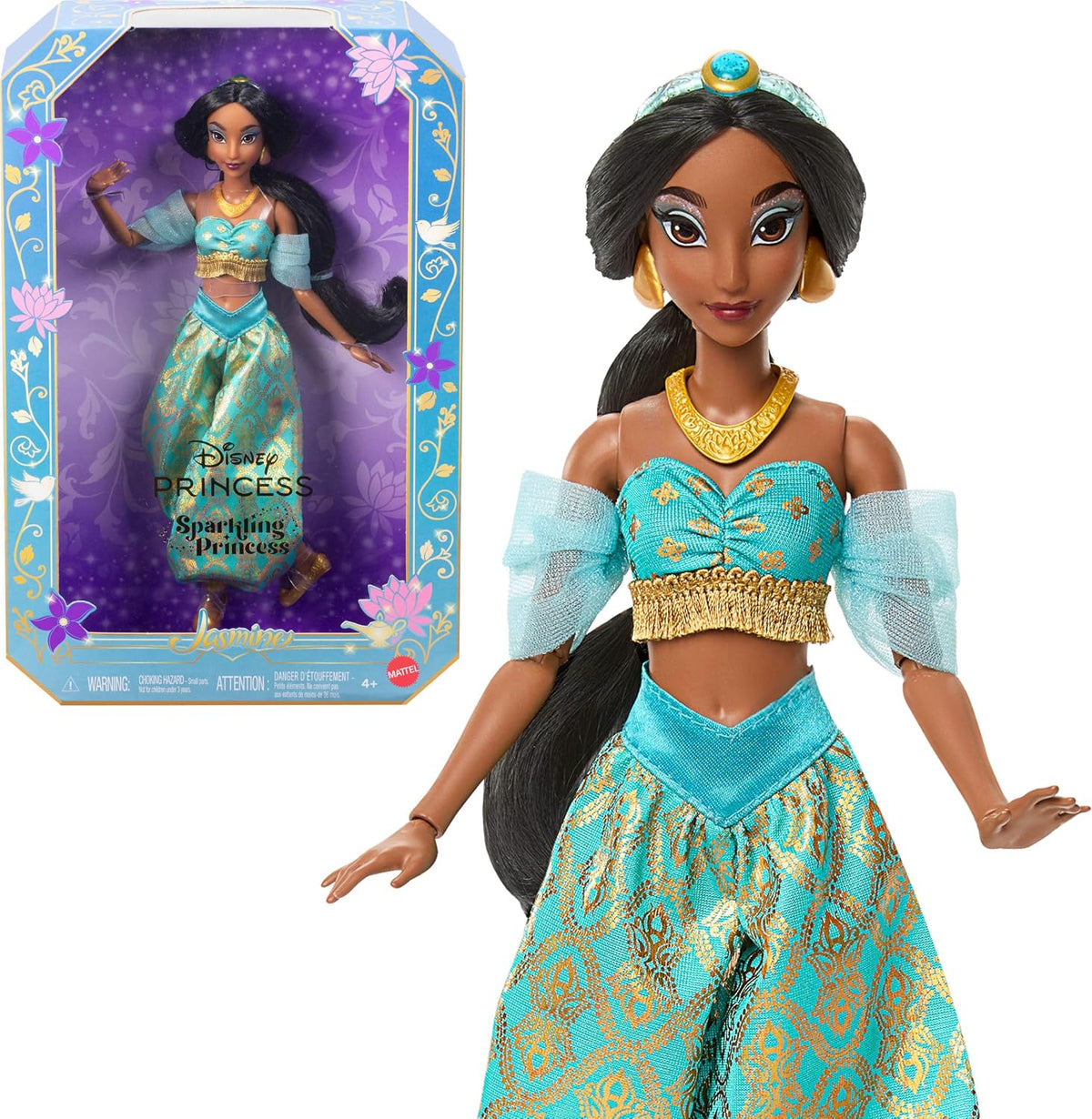 Mattel Disney Princess Jasmine Sparkling Collector Fashion Muñeca |...