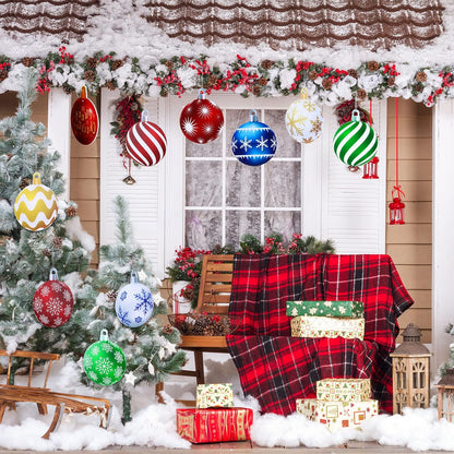 Sumind - 10 adornos navideños para colgar al aire libre, clásico |...