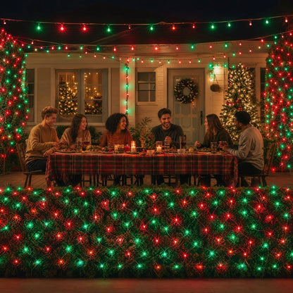 Dazzle Bright - Red de luces de Navidad de 12 pies x 5 pies, 360 lu...