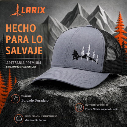 LARIX Trucker Hat Men - Gorra Snapback con parte trasera de malla t...