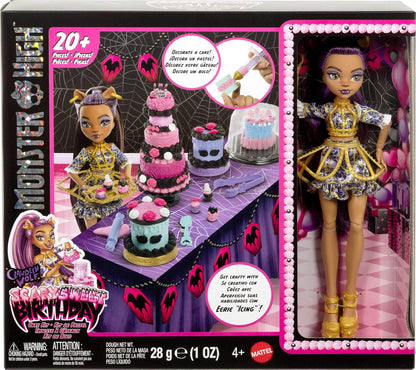 Kit de pastel de cumpleaños dulce y aterrador de Monster High con m...