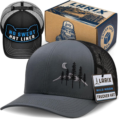 LARIX Trucker Hat Men - Gorra Snapback con parte trasera de malla t...