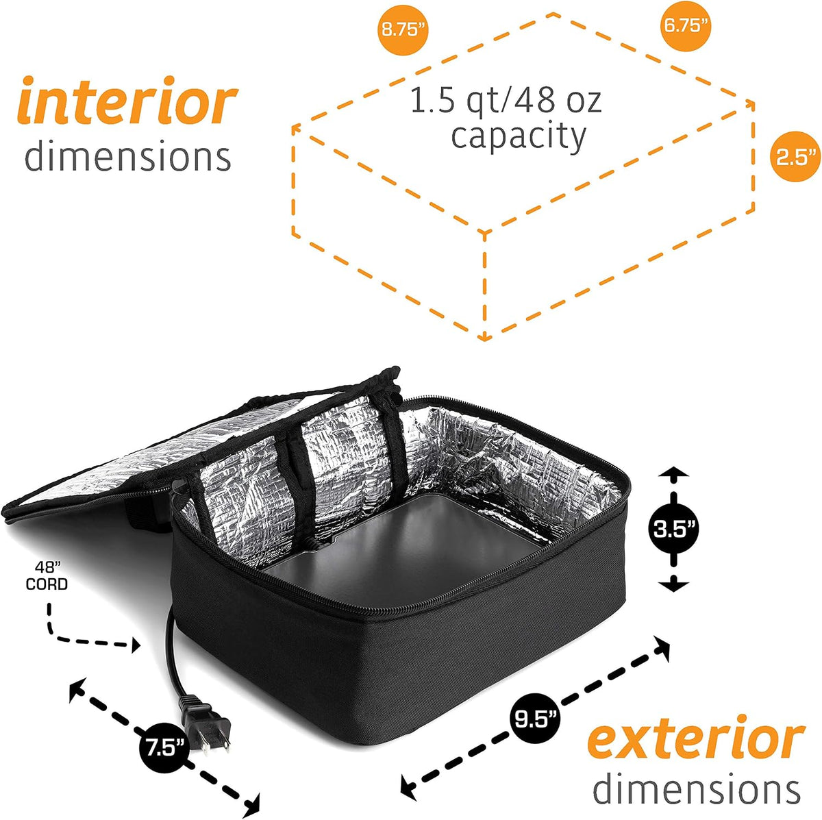 HOTLOGIC Mini Caja de Almuerzo Eléctrica Portátil con Contenedor de...