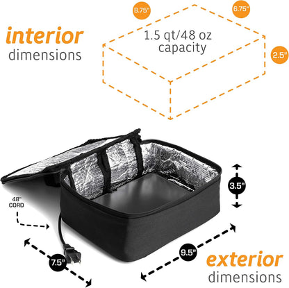 HOTLOGIC Mini Caja de Almuerzo Eléctrica Portátil con Contenedor de...
