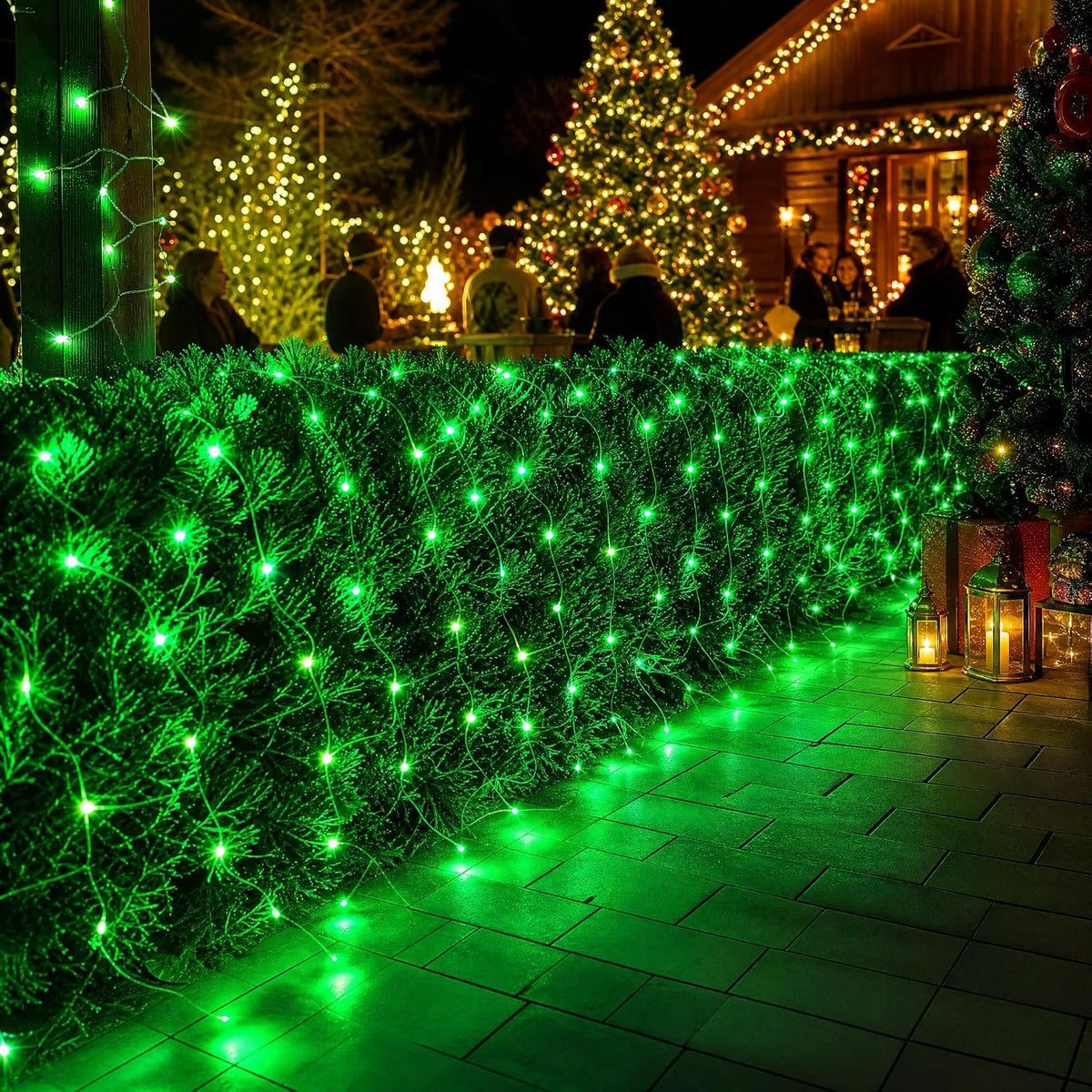 Dazzle Bright - Luces de red de Navidad, 360 LED, 12 pies x 5 pies,...