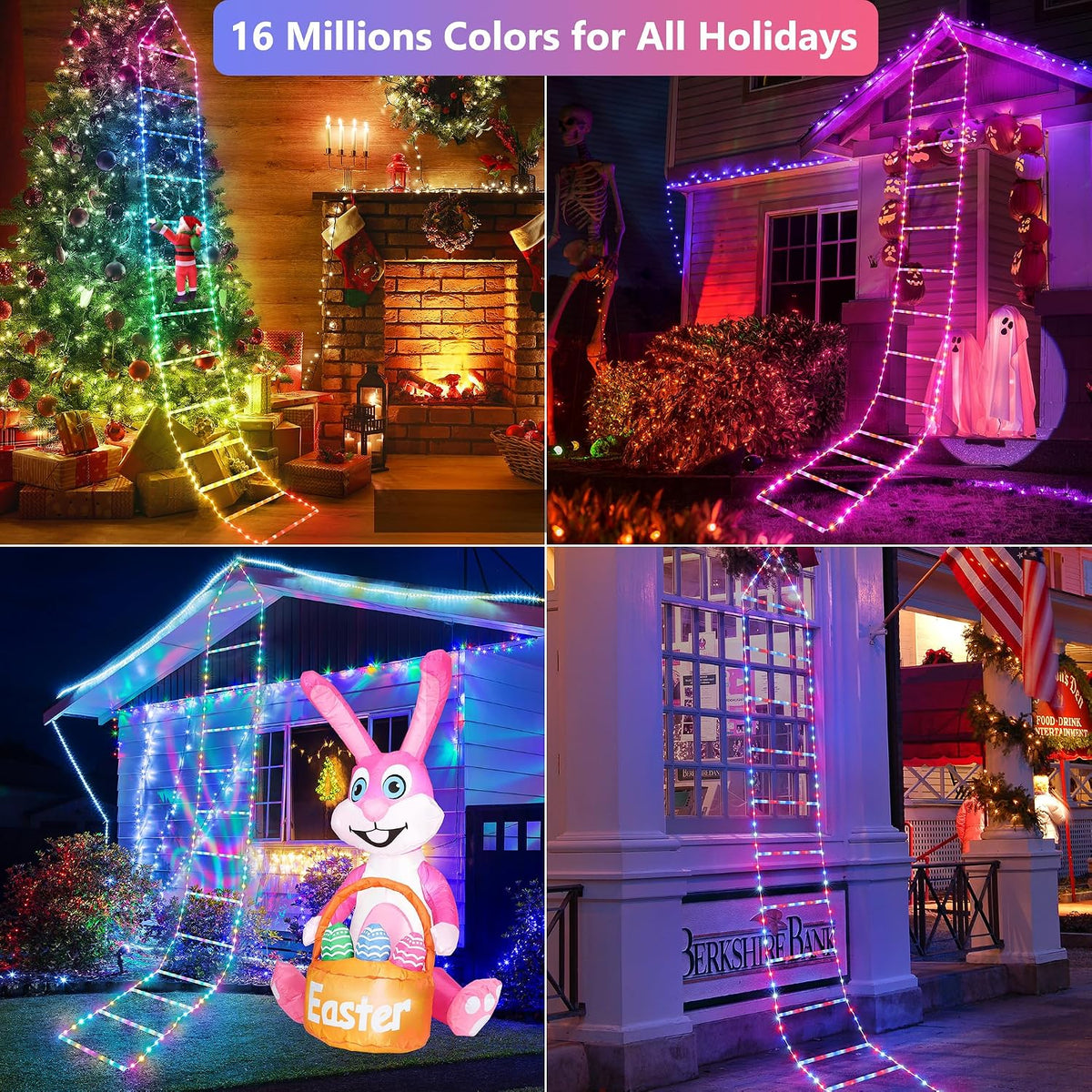 Toodour Luces decorativas de Navidad, luces decorativas inteligente...