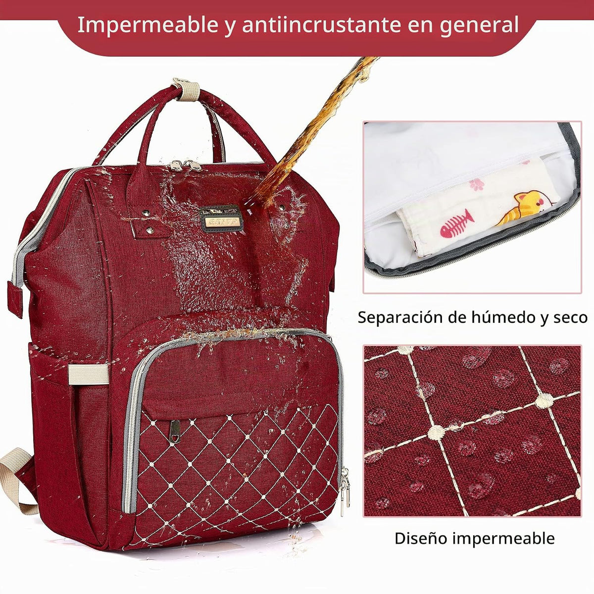 GAIVP Mochila para pañales, bolsas de pañales para bebés, niñas y n...