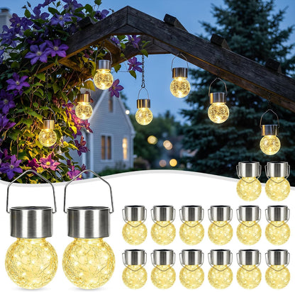 SOLPEX Luces solares colgantes para jardín exterior Linternas solar...