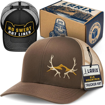 LARIX Trucker Hat Men - Gorra Snapback con parte trasera de malla t...