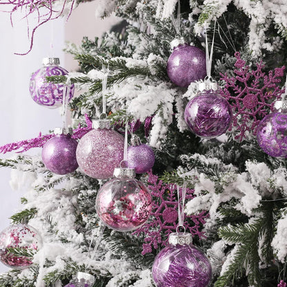 Wironlst Adornos de Bolas de Navidad Irrompibles Transparentes de P...