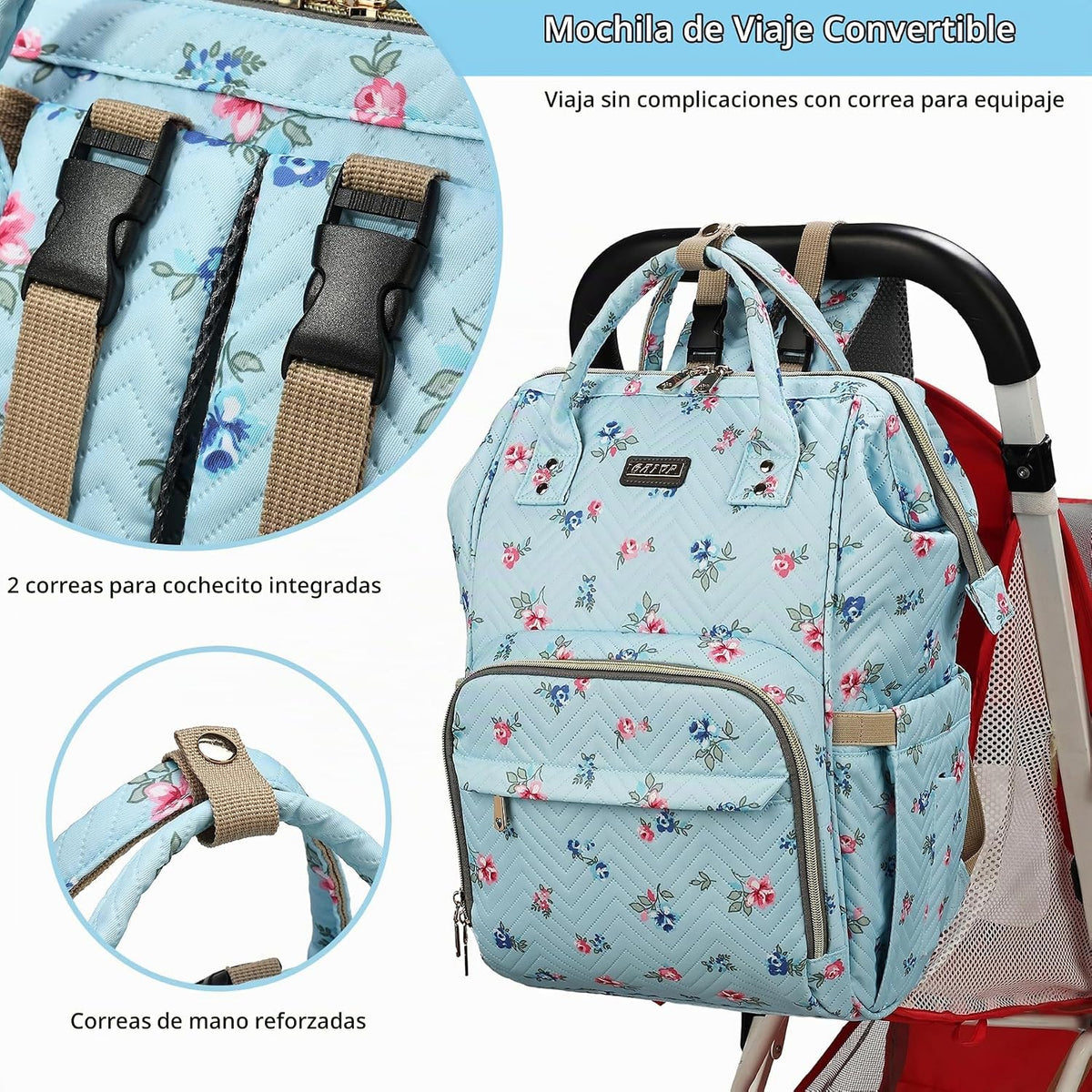 GAIVP - Mochila para pañales, bolsas de pañales para bebés, niñas y...