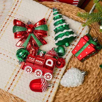 Alupssuc - Juego de 82 bolas de Navidad clásicas, color rojo | Jueg...