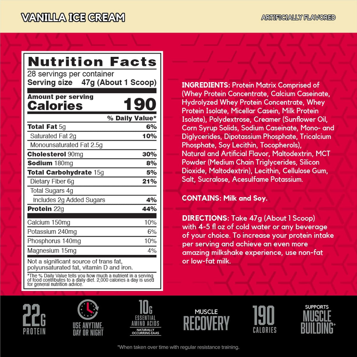 BSN SYNTHA-6 Proteína en polvo premium, helado de vainilla, 28 porc...