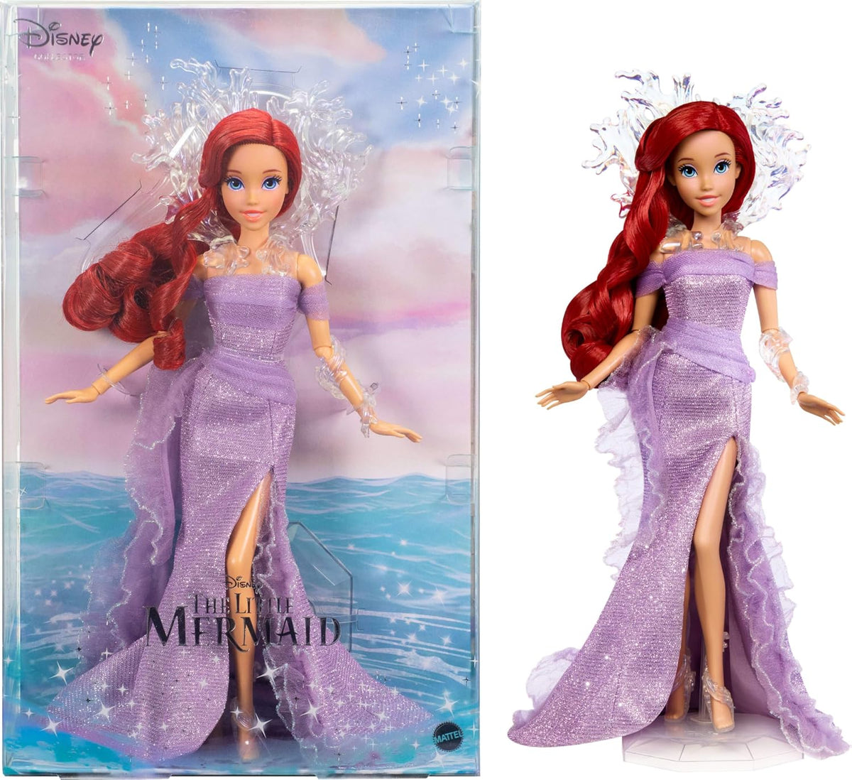 Mattel Muñeca Disney Ariel de La Sirenita con Soporte de Exhibición...