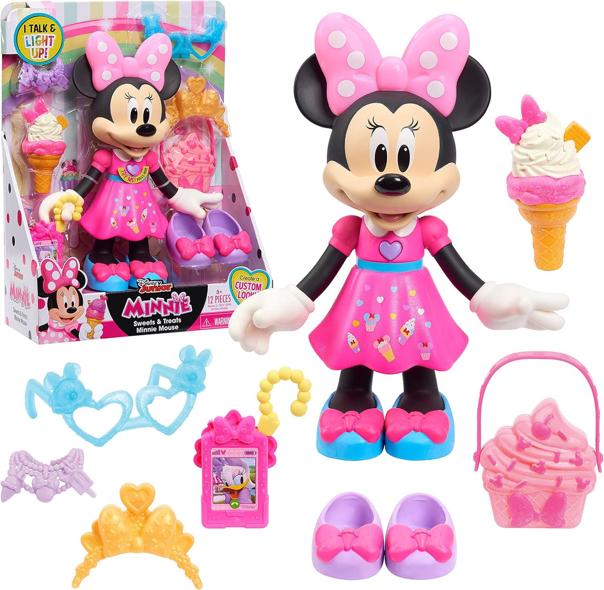Disney Junior Sweets &amp; Treats - Muñeca de Minnie Mouse de 10 pu...