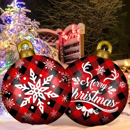 Jetec - Juego de 2 esferas inflables gigantes de Navidad de 32 pulg...