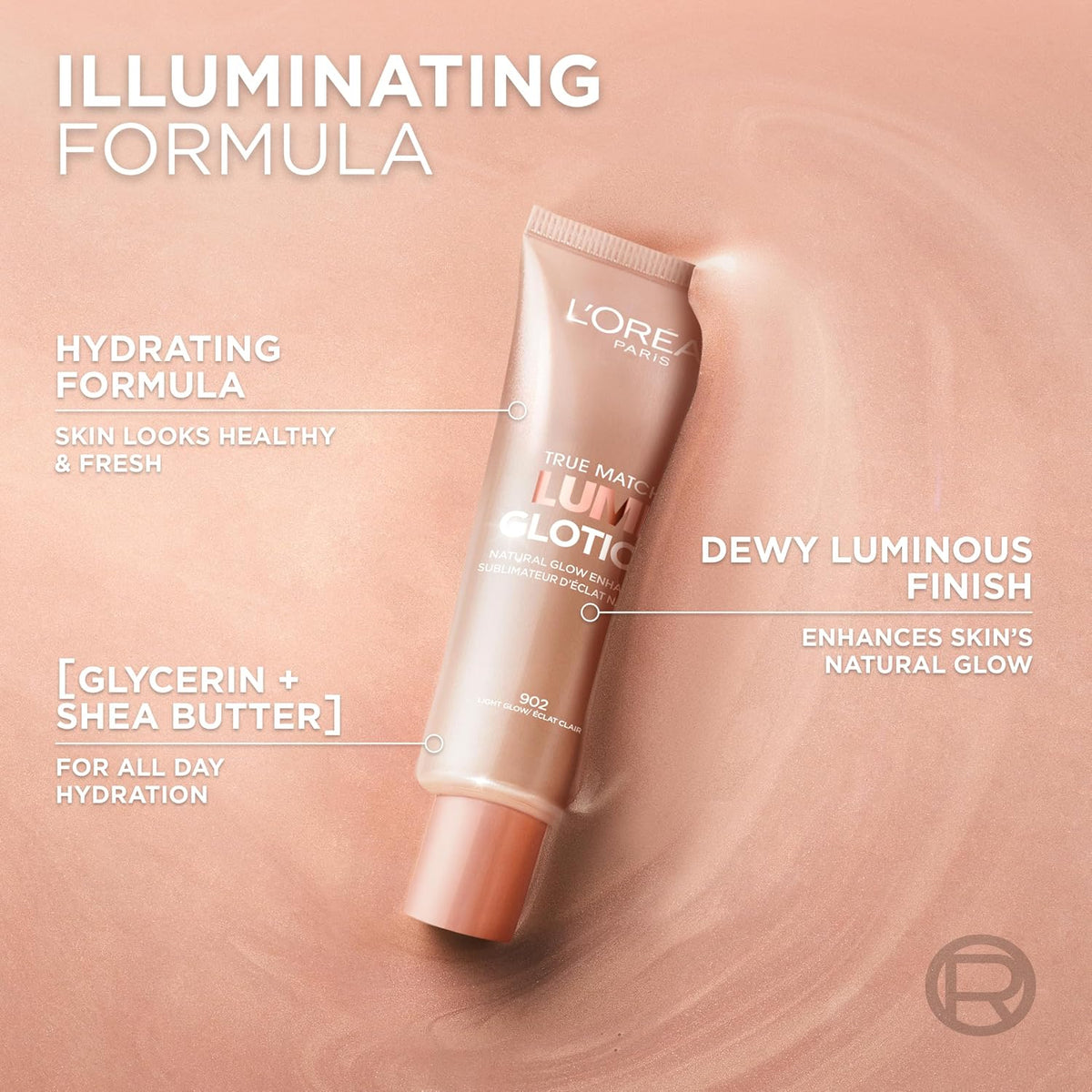 L'Oréal Paris Maquillaje True Match Lumi Glotion, Potenciador d...