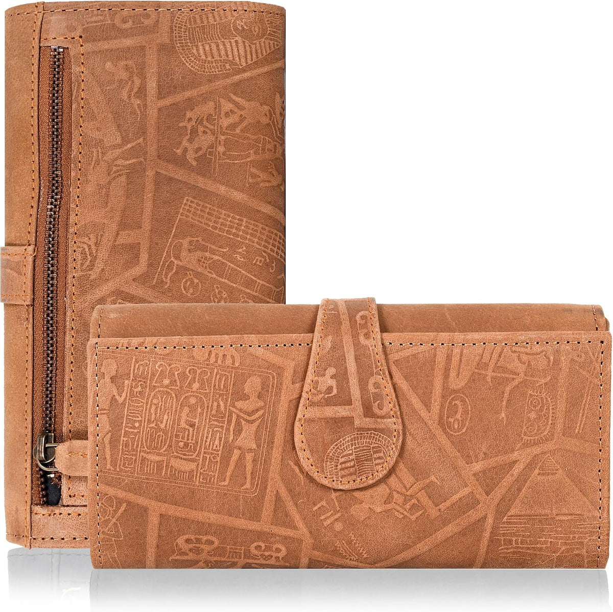 Cartera de cuero genuino para mujer de cuero con bloqueo RFID - Tar...