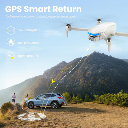 PLEGBLE Drones con cámara para adultos 4K, dron GPS, retorno automá...