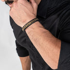 SERASAR | Pulsera de cuero genuino de primera calidad [acero] para...
