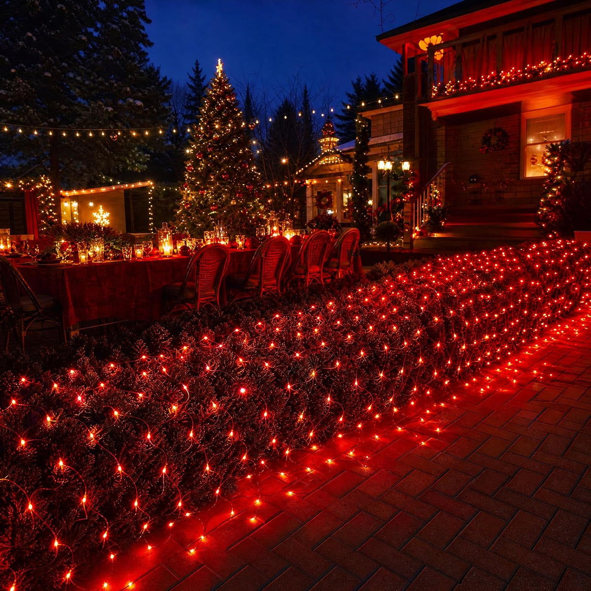 Dazzle Bright - Luces de red de Navidad, 360 LED de 12 pies x 5 pie...