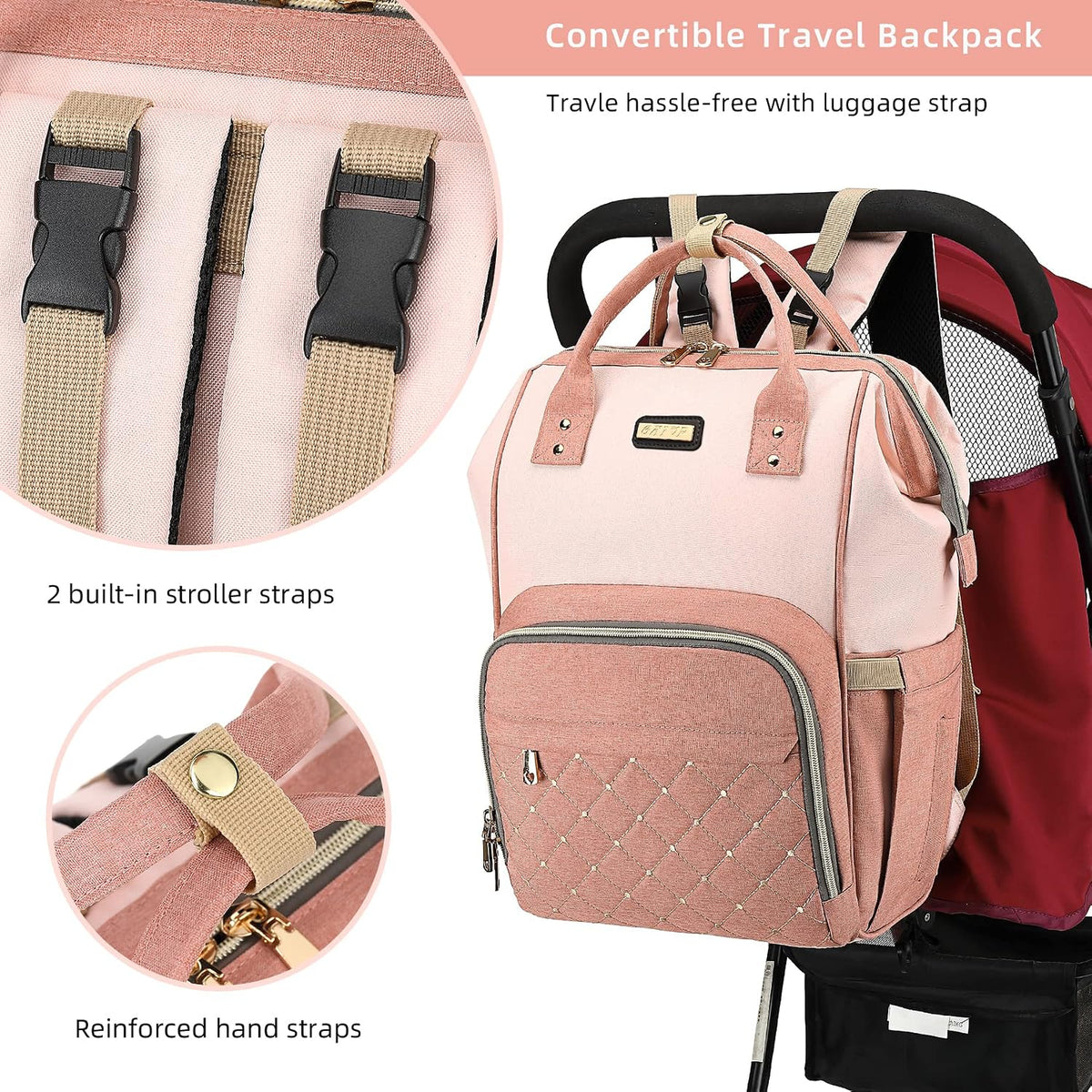 Mochila para pañales, bolsas de pañales para bebés, niñas y niños,...