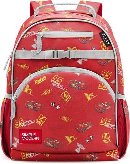 Simple Modern Mochila para niños y niñas escolares, Disney: Coches...