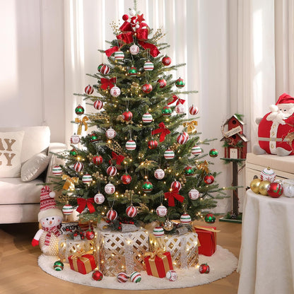 SHareconn 30 bolas de árbol de Navidad de 2.36 pulgadas, adornos ro...