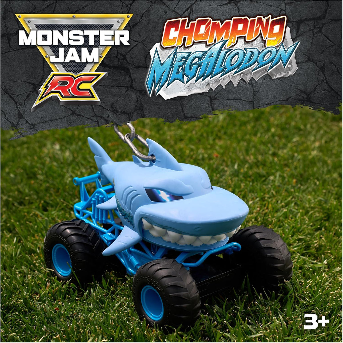 Monster Jam Chomping Megalodon RC Toy Monster Truck, escala 1:15 |...