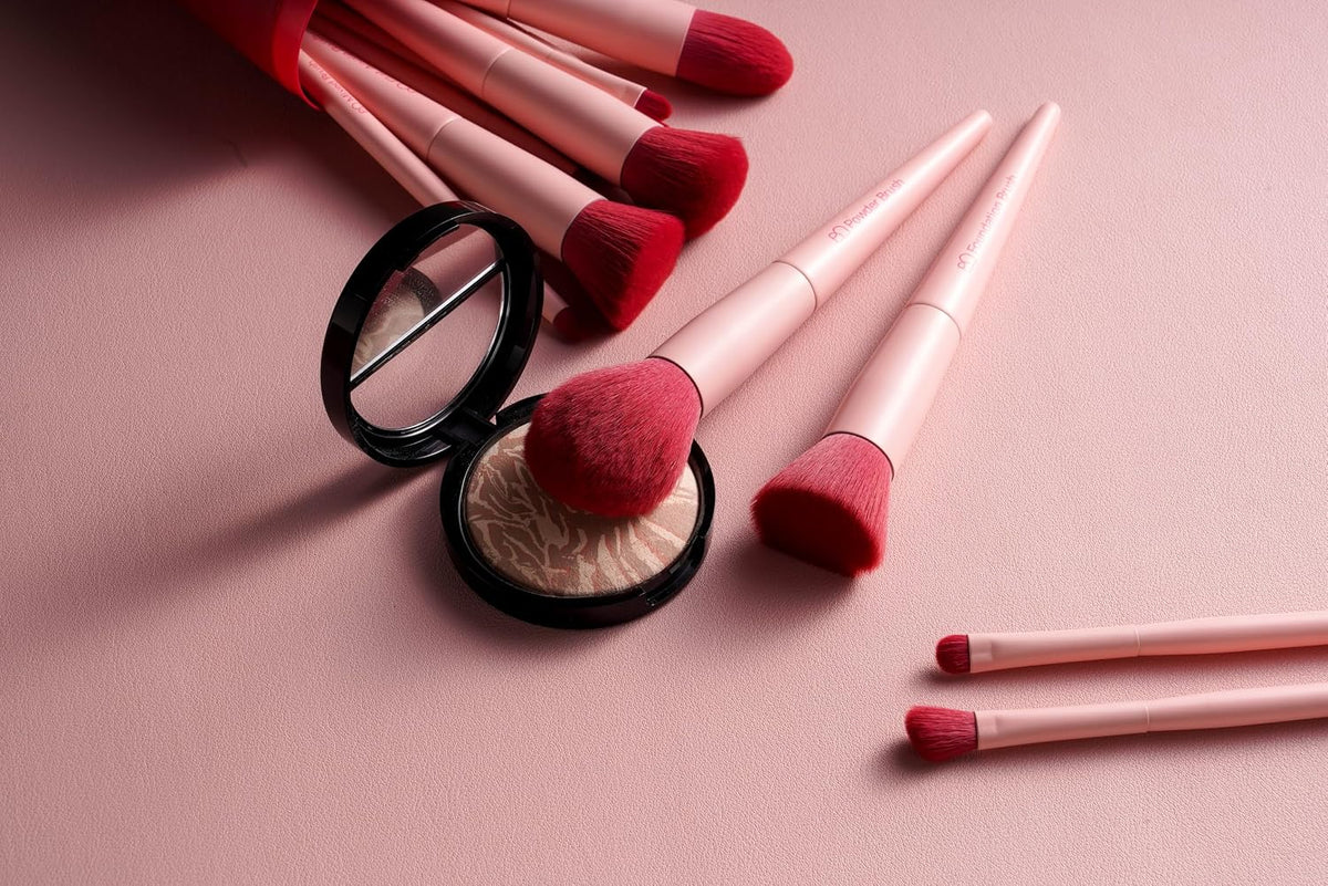 BS-MALL Juego de 18 brochas de maquillaje sintéticas de alta calida...