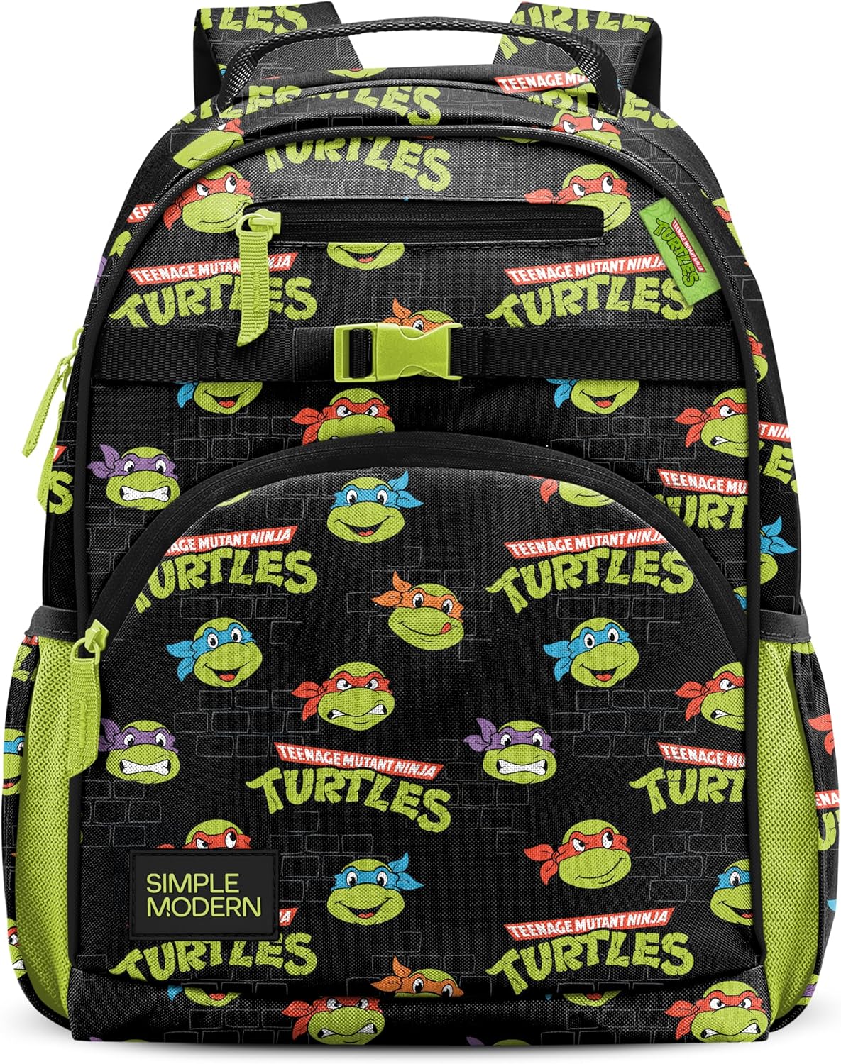 Simple Modern TMNT - Mochila infantil para escuela, niñas, niños |...