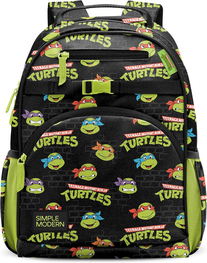 Simple Modern Mochila infantil TMNT para escuela, niñas, niños | 18...