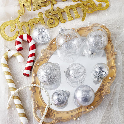 Wironlst - Adornos de bolas de Navidad de plástico transparente ina...