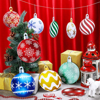 Sumind - 10 adornos navideños para colgar al aire libre, clásico |...