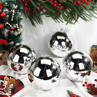 Zubebe 4 piezas Adornos de bola de Navidad extra grandes de 8"...