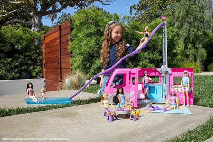 Barbie DreamCamper Playset y accesorios de camping | Incluye tobogá...
