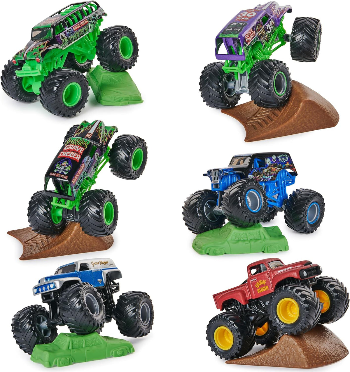 Monster Jam, Paquete de 8 camiones monstruo de Grave Digger del 40º...